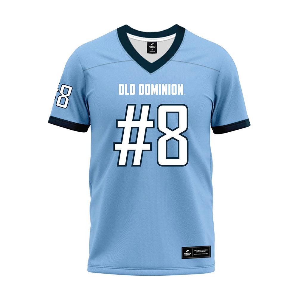 Old Dominion - NCAA Football : Gregory Johnson - Light Blue Premium Football Jersey-0