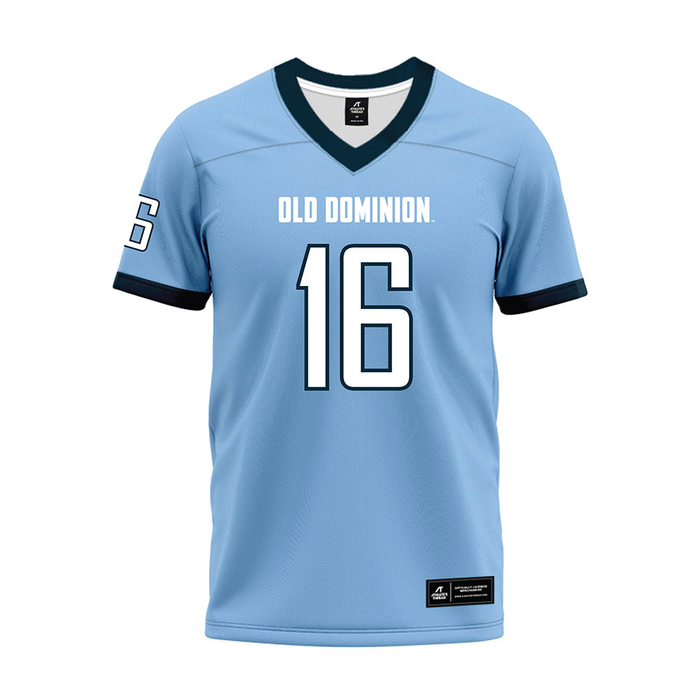 Old Dominion - NCAA Football : Trey Caver - Light Blue Premium Football Jersey-0