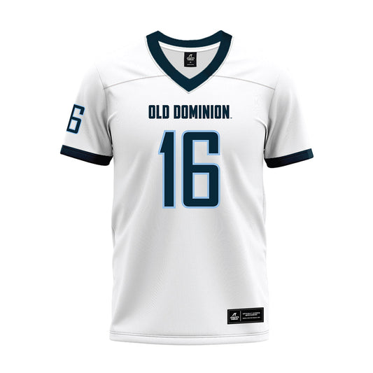 Old Dominion - NCAA Football : Trey Caver - White Premium Football Jersey-0