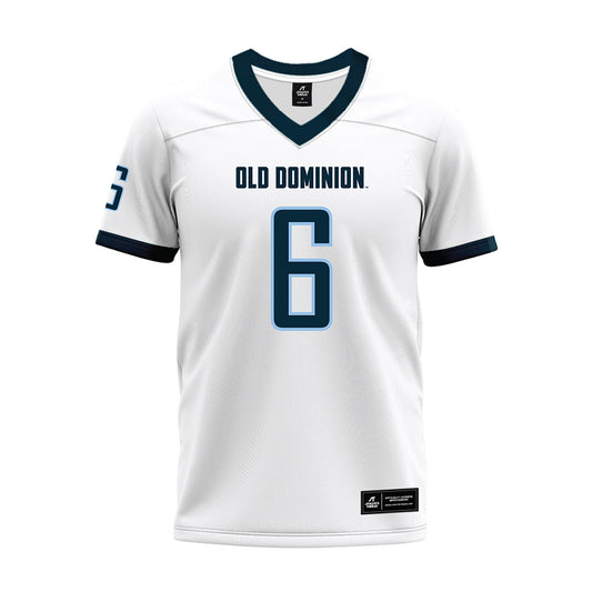 Old Dominion - NCAA Football : Treyvion Hall - White Premium Football Jersey-0