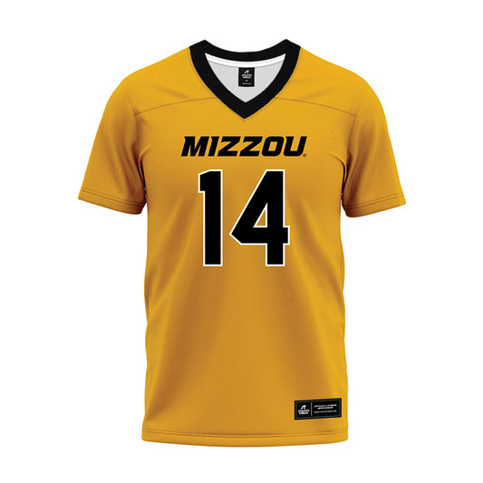 Missouri - NCAA Football : Brett Brown - Gold Premium Football Jersey-0