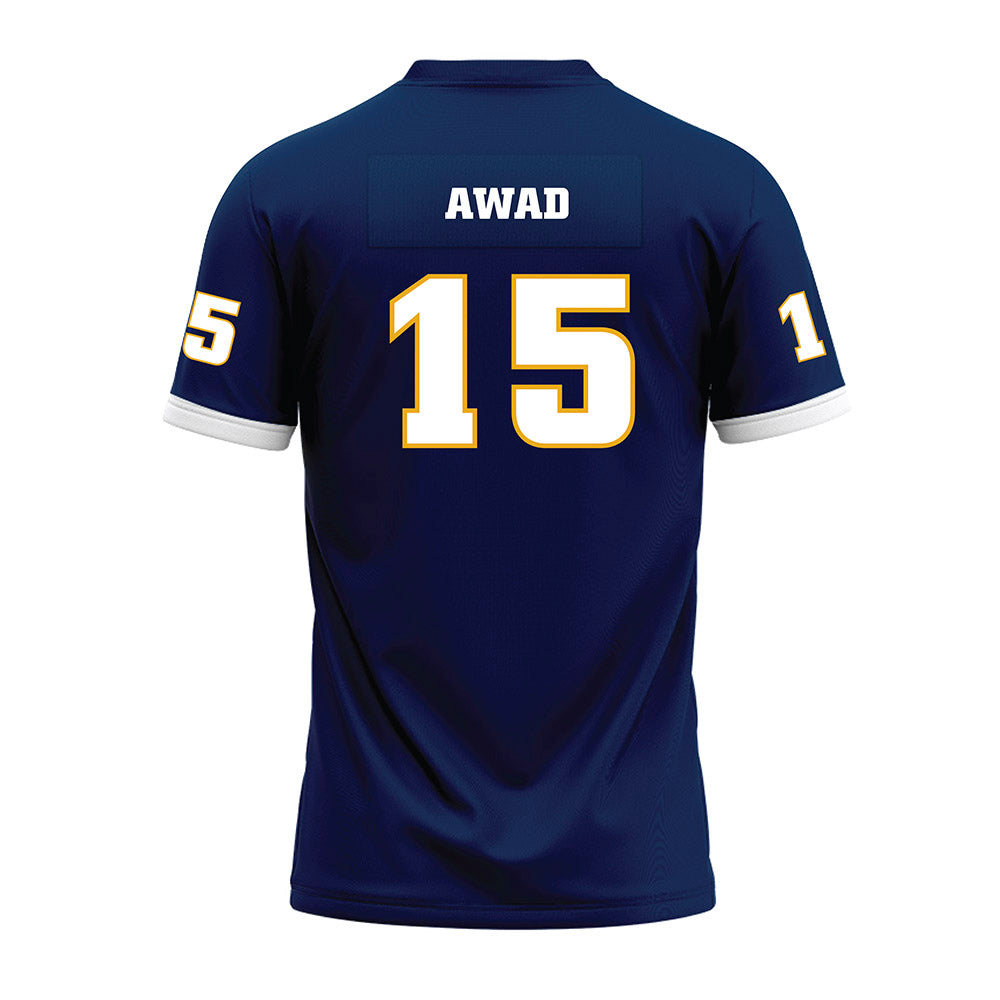 UTC - NCAA Football : Parker Awad - Navy Premium Football Jersey-1