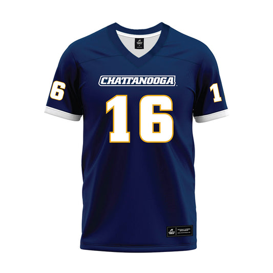 UTC - NCAA Football : Heath Jehu - Navy Premium Football Jersey-0