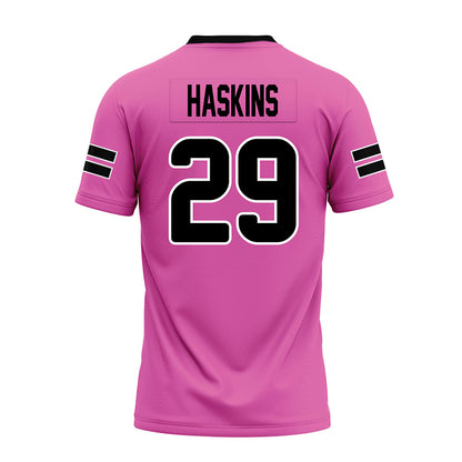 Ohio - NCAA Football : JT Haskins - Pink Premium Football Jersey-1