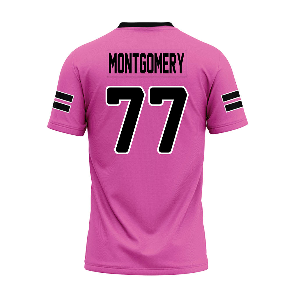 Ohio - NCAA Football : Mike Montgomery - Pink Premium Football Jersey-1