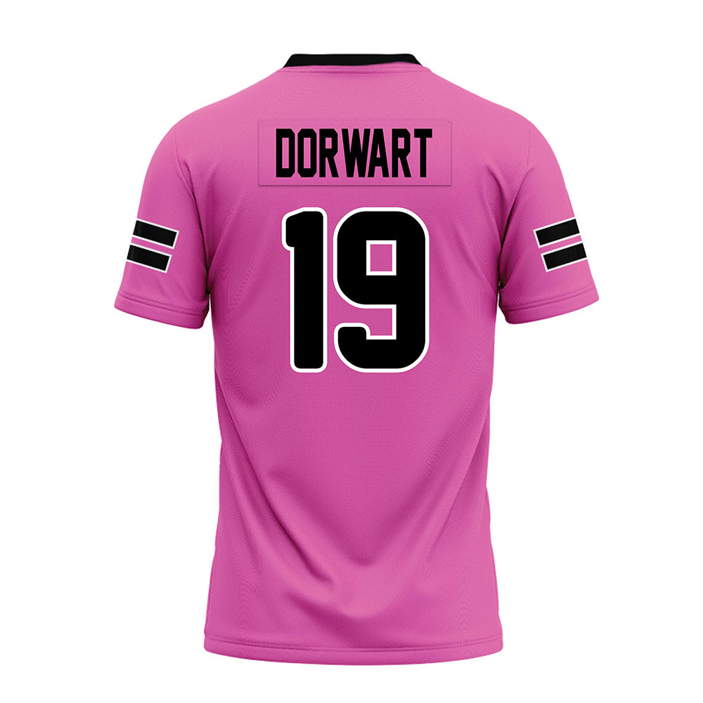 Ohio - NCAA Football : Dom Dorwart - Pink Premium Football Jersey-1