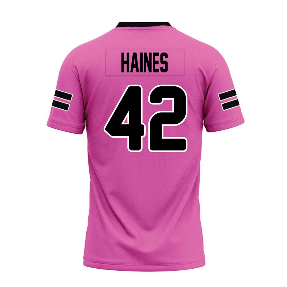 Ohio - NCAA Football : Magnus Haines - Pink Premium Football Jersey-1