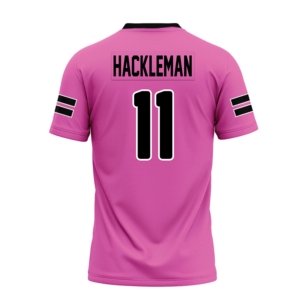 Ohio - NCAA Football : Zach Hackleman - Pink Premium Football Jersey-1