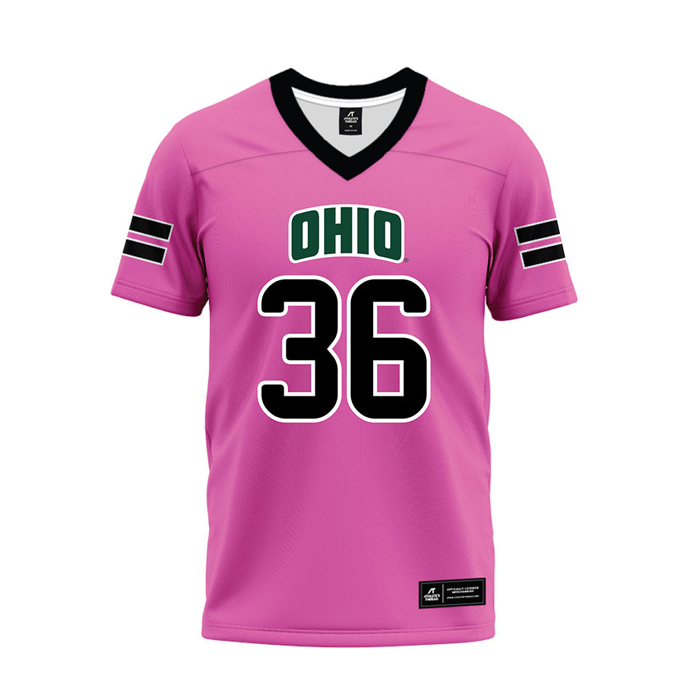 Ohio - NCAA Football : Malachi Taylor - Pink Premium Football Jersey-0