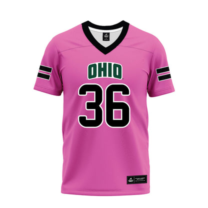 Ohio - NCAA Football : Malachi Taylor - Pink Premium Football Jersey-0