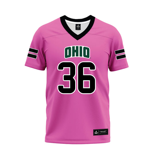 Ohio - NCAA Football : Malachi Taylor - Pink Premium Football Jersey-0