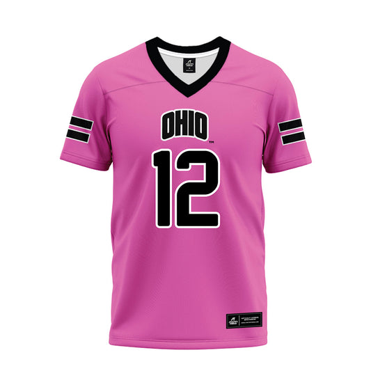 Ohio - NCAA Football : Eian Pugh - Pink Premium Football Jersey-0