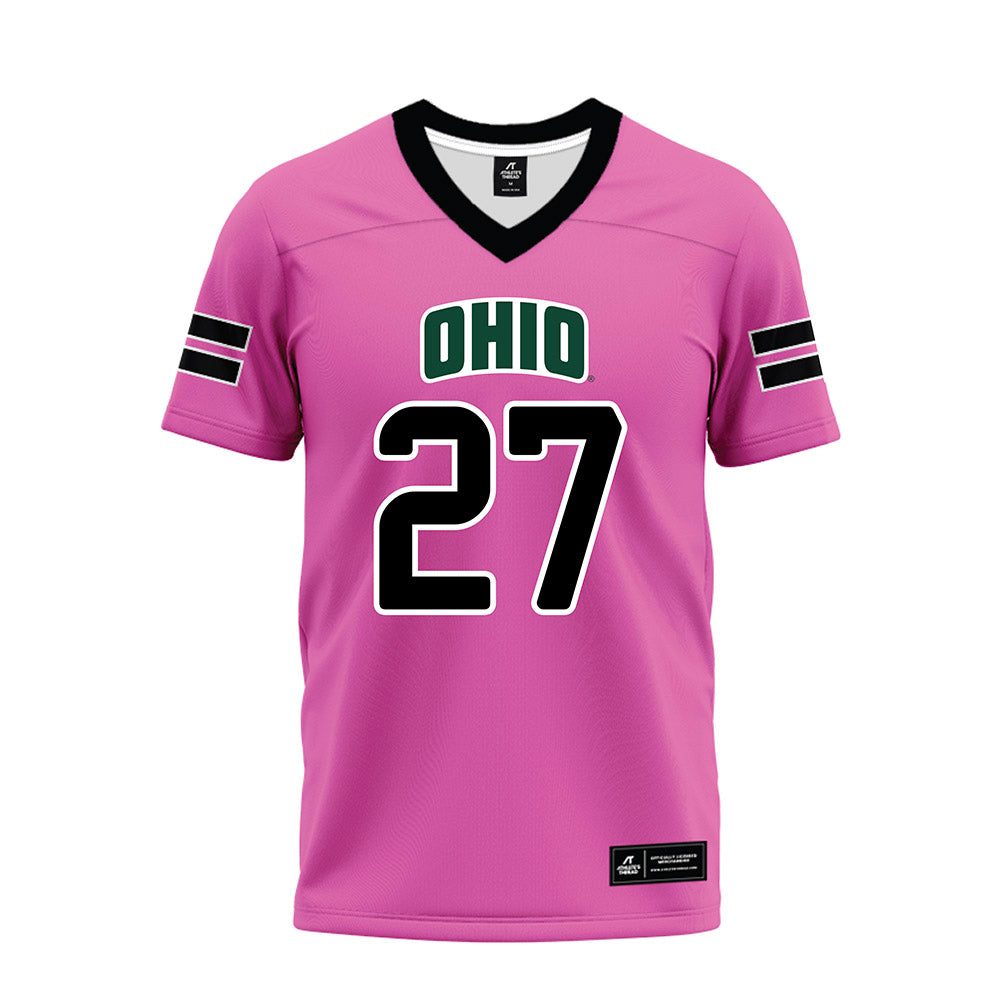 Ohio - NCAA Football : Jack Fries - Pink Premium Football Jersey-0