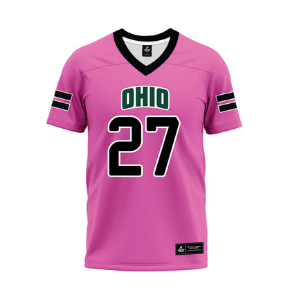 Ohio - NCAA Football : Jack Fries - Pink Premium Football Jersey-0