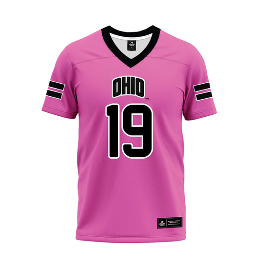 Ohio - NCAA Football : Dom Dorwart - Pink Premium Football Jersey-0