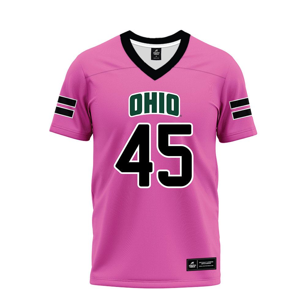 Ohio - NCAA Football : Brady Wharton - Pink Premium Football Jersey-0