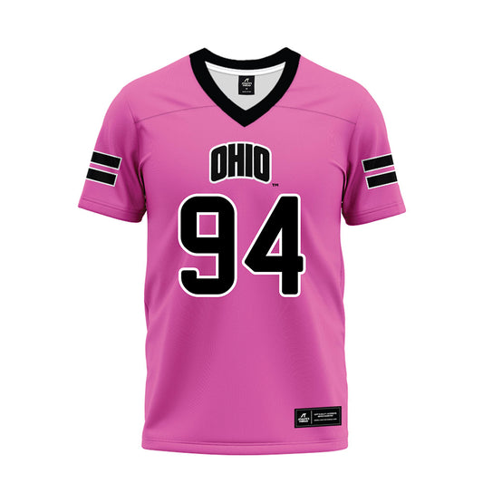 Ohio - NCAA Football : Bj Weaver - Pink Premium Football Jersey-0