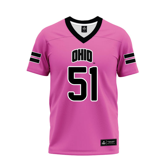 Ohio - NCAA Football : Job Mavrick - Pink Premium Football Jersey-0