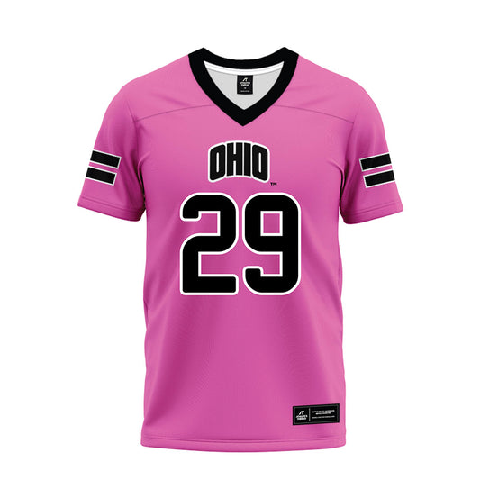 Ohio - NCAA Football : JT Haskins - Pink Premium Football Jersey-0