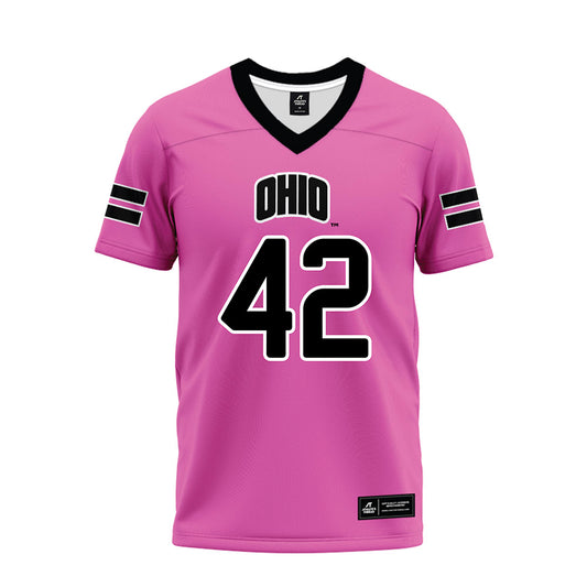 Ohio - NCAA Football : Magnus Haines - Pink Premium Football Jersey-0
