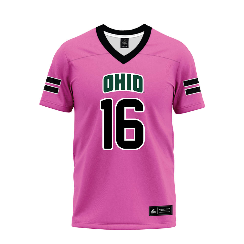 Ohio - NCAA Football : Ryan Miller - Pink Premium Football Jersey-0