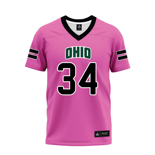 Ohio - NCAA Football : Troy Stiggers - Pink Premium Football Jersey-0