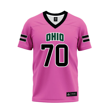 Ohio - NCAA Football : Joshua Johnson - Pink Premium Football Jersey-0