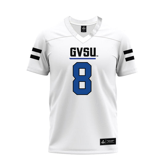 Grand Valley - NCAA Football : Tre'Quan Green - White Premium Football Jersey-0