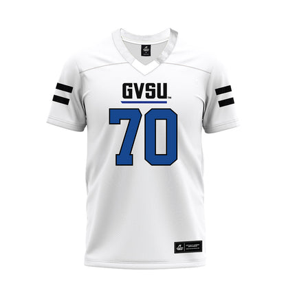 Grand Valley - NCAA Football : Garrett Carroll - White Premium Football Jersey-0