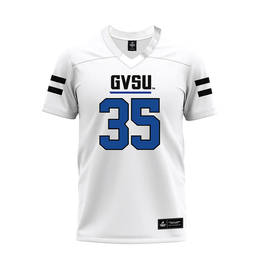 Grand Valley - NCAA Football : Trace Hrgich - White Premium Football Jersey-0