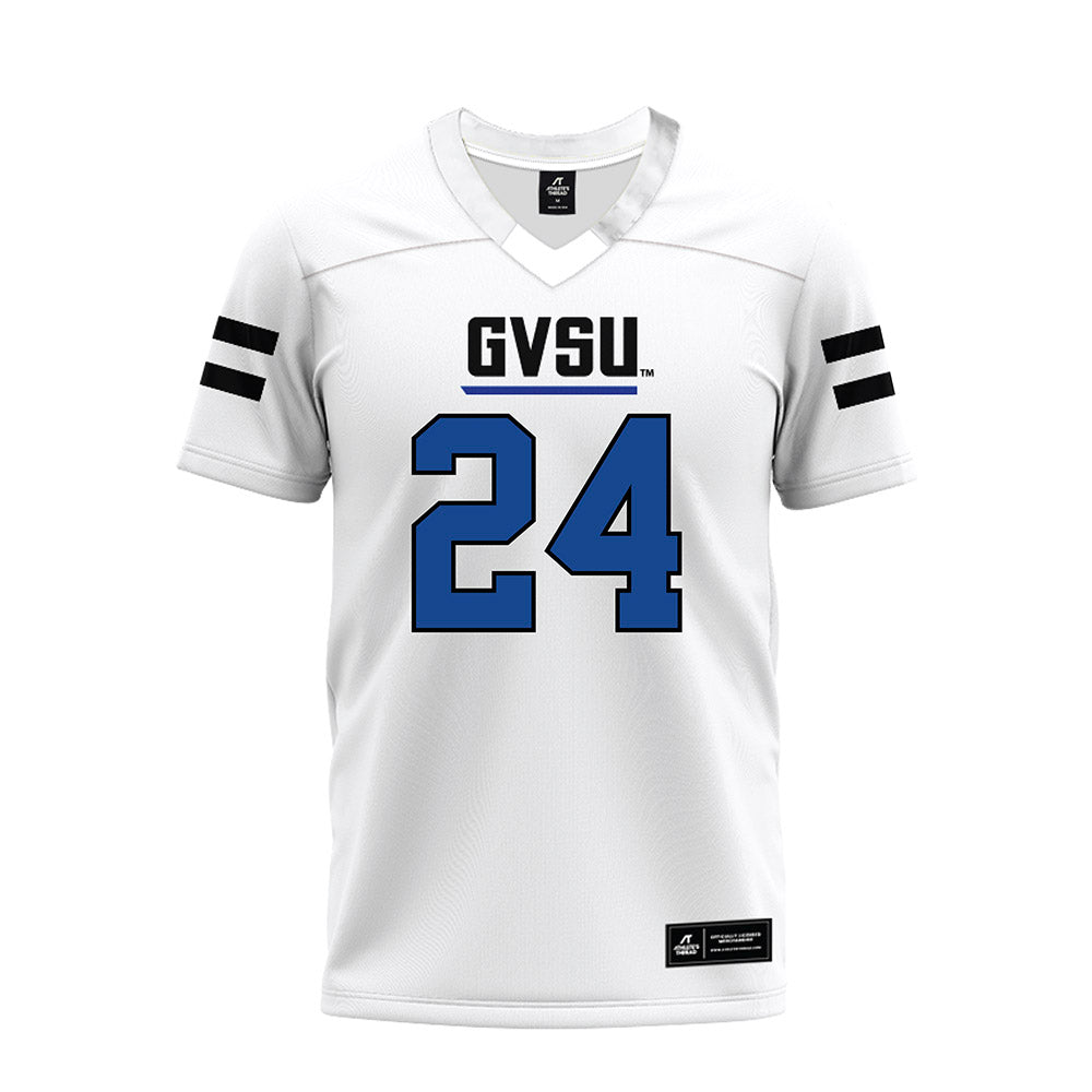 Grand Valley - NCAA Football : Deondray Monroe - White Premium Football Jersey-0
