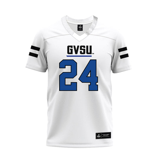 Grand Valley - NCAA Football : Deondray Monroe - White Premium Football Jersey-0