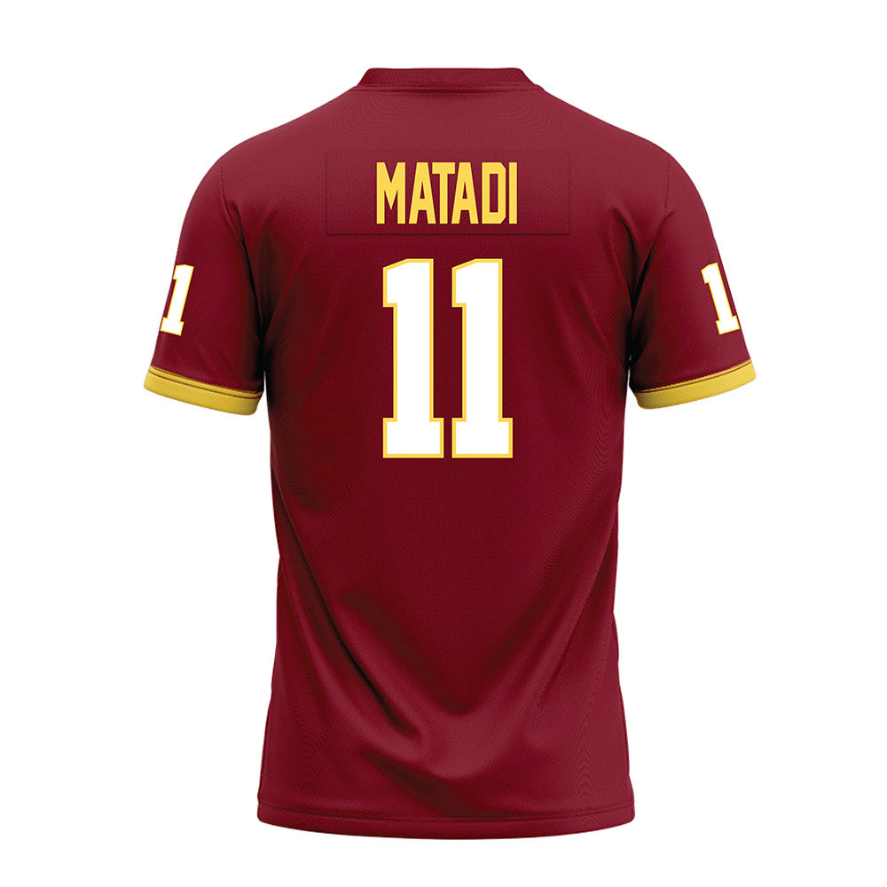 NSU - NCAA Football : Wilmot Matadi - Maroon Premium Football Jersey-1