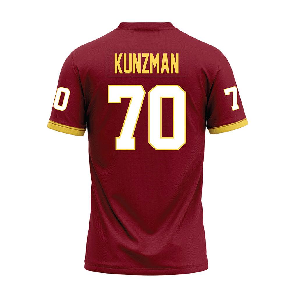 NSU - NCAA Football : Jeffrey Kunzman - Maroon Premium Football Jersey-1
