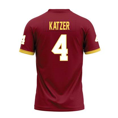 NSU - NCAA Football : Boston Katzer - Maroon Premium Football Jersey-1