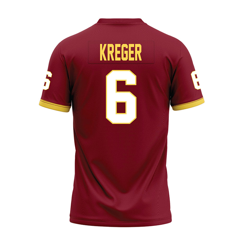 NSU - NCAA Football : Connor Kreger - Maroon Premium Football Jersey-1