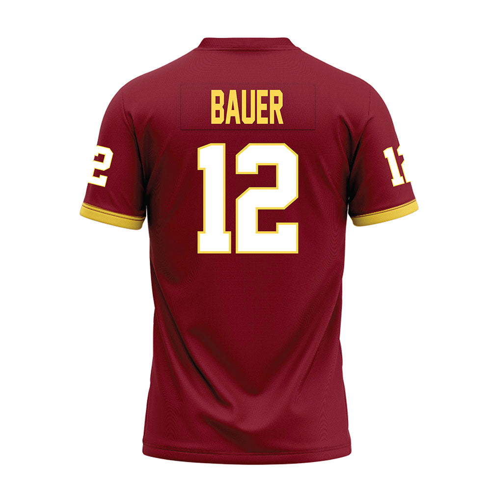 NSU - NCAA Football : Israel Bauer - Maroon Premium Football Jersey-1