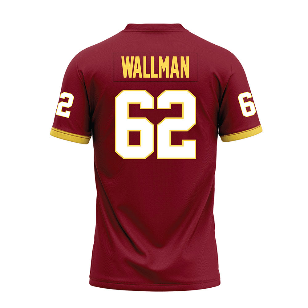 NSU - NCAA Football : Conner Wallman - Maroon Premium Football Jersey-1