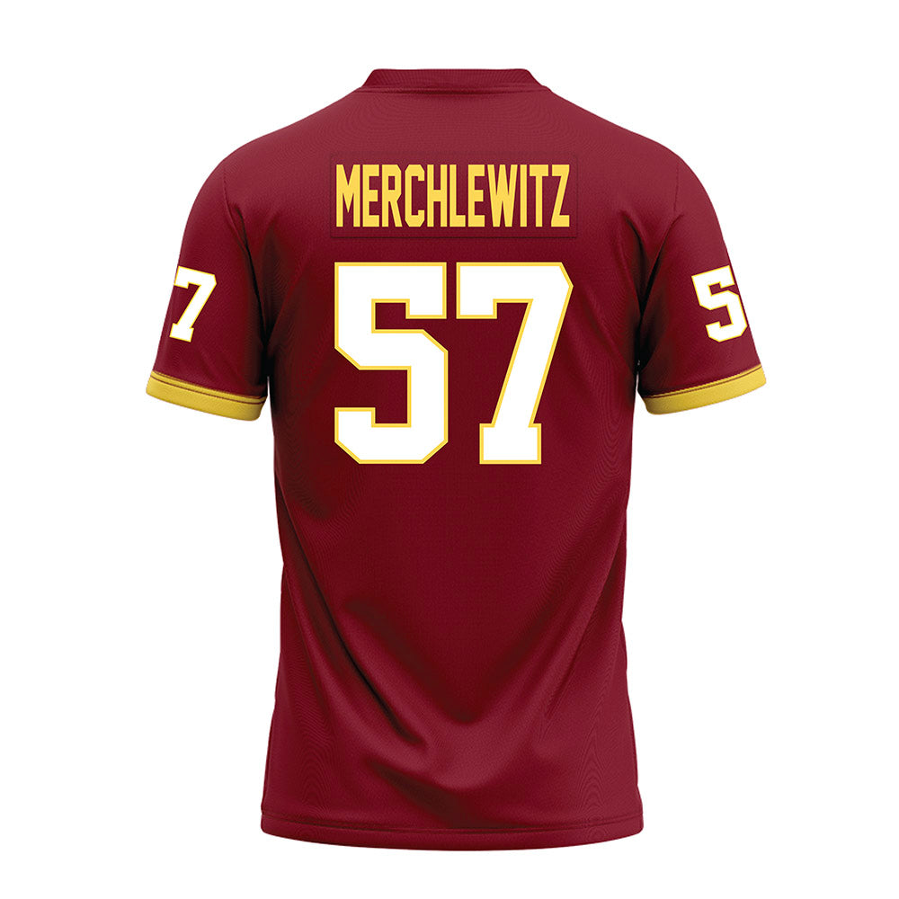 NSU - NCAA Football : Jake Merchlewitz - Maroon Premium Football Jersey-1