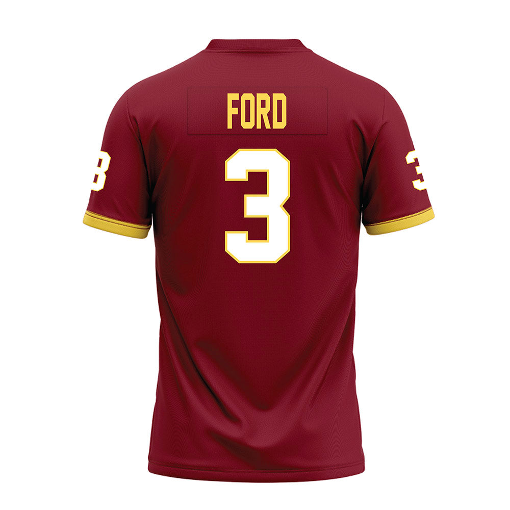 NSU - NCAA Football : Jacob Ford - Maroon Premium Football Jersey-1
