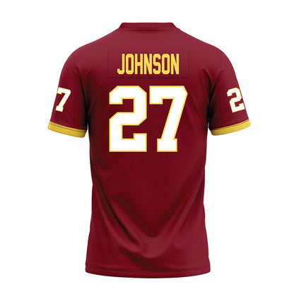 NSU - NCAA Football : Kale Johnson - Maroon Premium Football Jersey-1