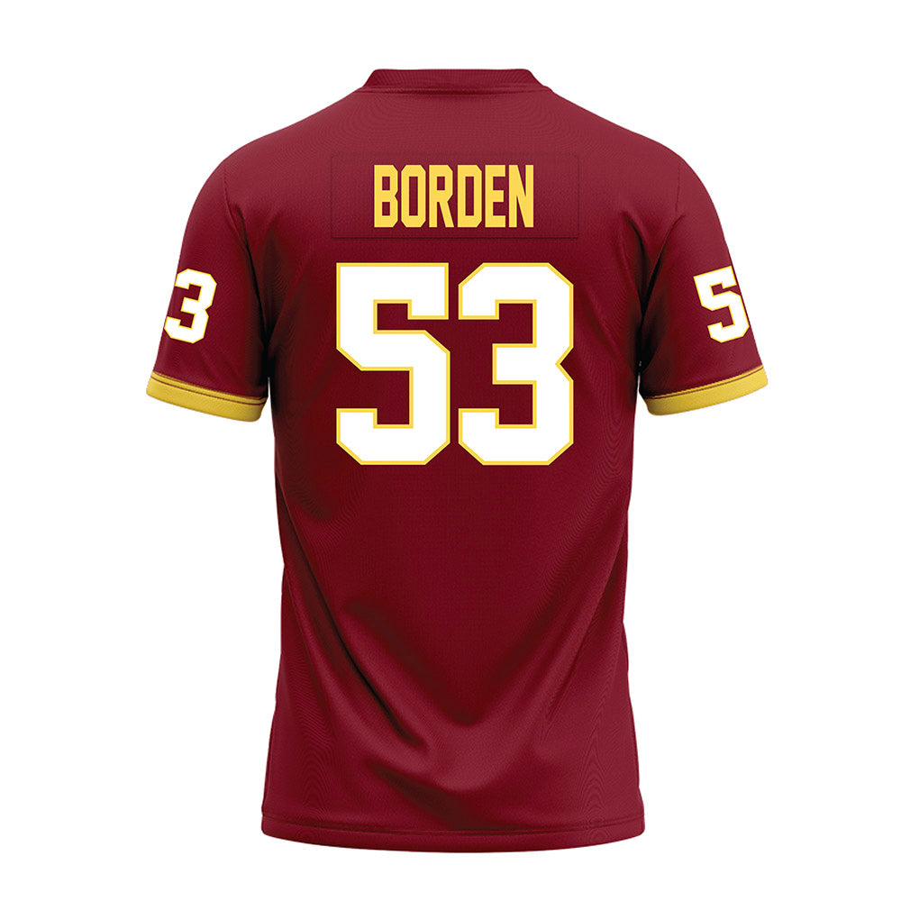 NSU - NCAA Football : Graham Borden - Maroon Premium Football Jersey-1