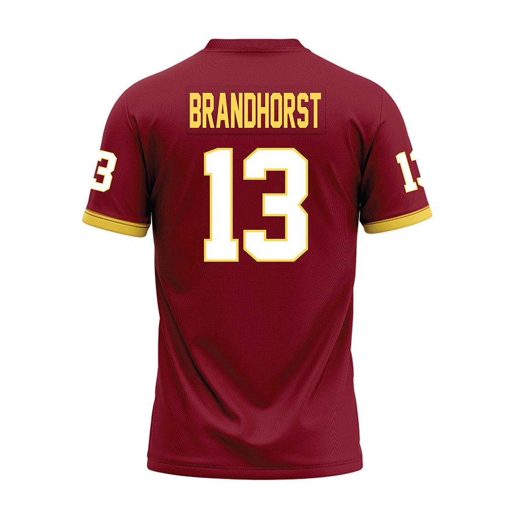 NSU - NCAA Football : Andrew Brandhorst - Maroon Premium Football Jersey-1