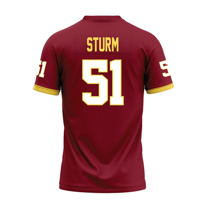 NSU - NCAA Football : Chase Sturm - Maroon Premium Football Jersey