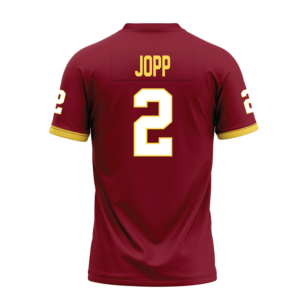 NSU - NCAA Football : Elijah Jopp - Maroon Premium Football Jersey-1