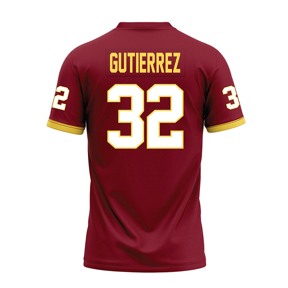 NSU - NCAA Football : Gabe Gutierrez - Maroon Premium Football Jersey-1