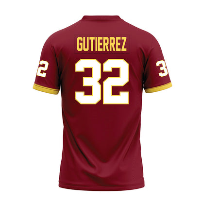 NSU - NCAA Football : Gabe Gutierrez - Maroon Premium Football Jersey-1