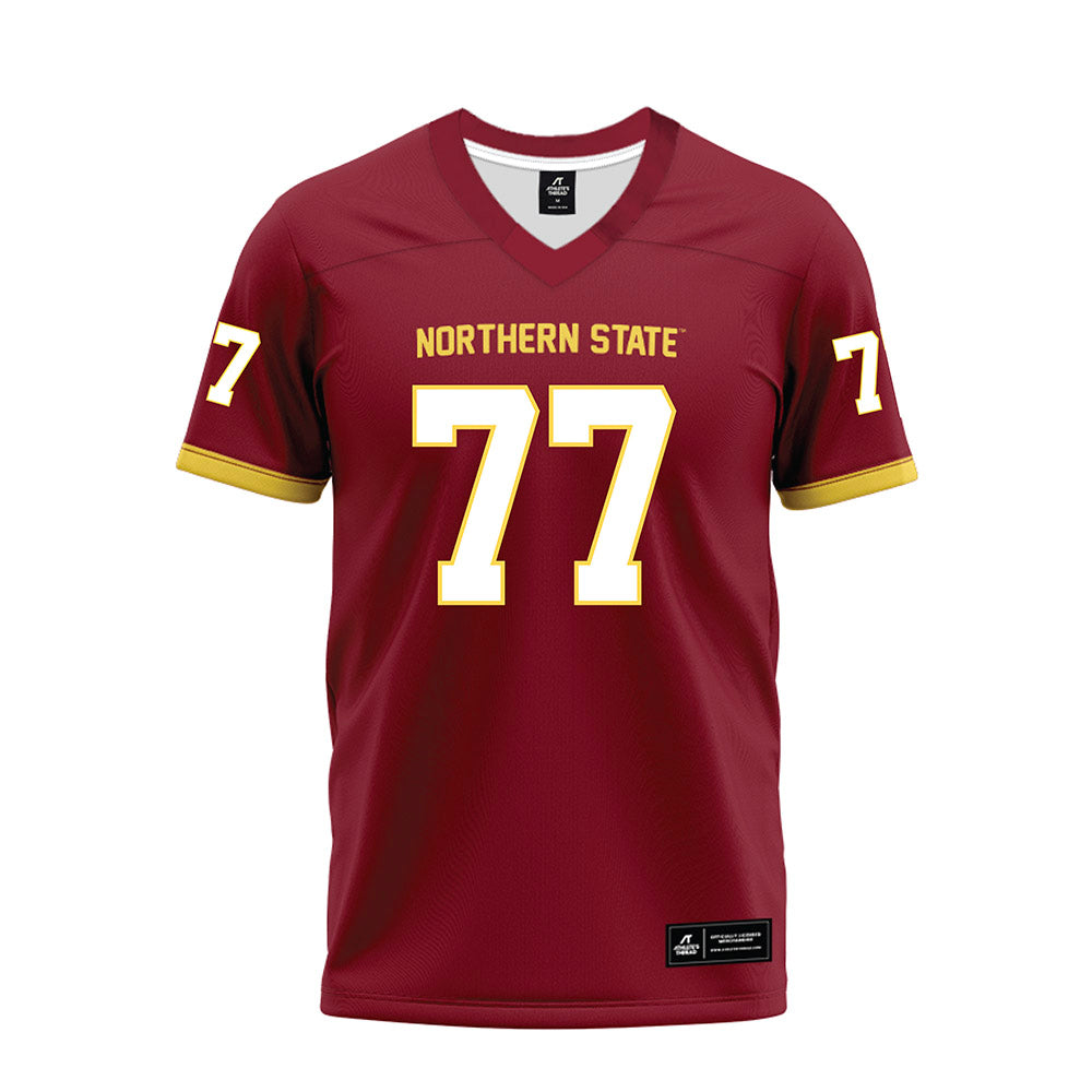 NSU - NCAA Football : Riley Helgeson - Maroon Premium Football Jersey-0