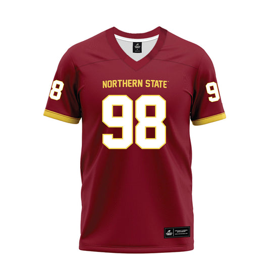 NSU - NCAA Football : Miles Muilenburg - Maroon Premium Football Jersey-0