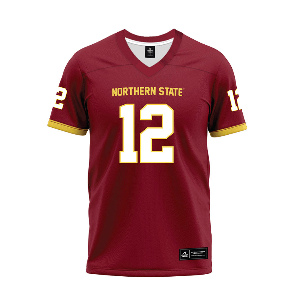 NSU - NCAA Football : Israel Bauer - Maroon Premium Football Jersey-0